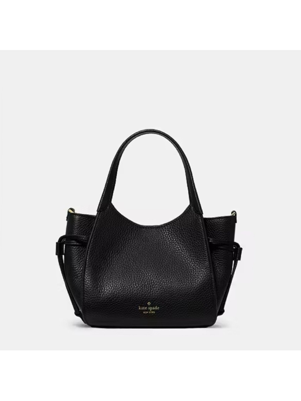 Kate Spade Stash Small Pebbled Leather Satchel Crossbody Bag Black